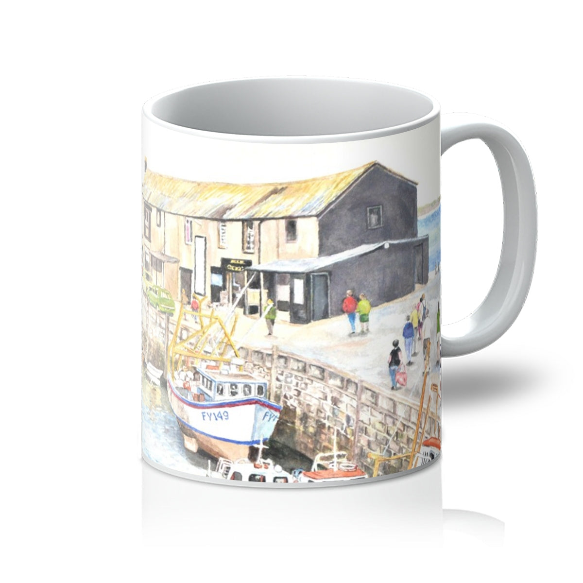 Lyme Regis from a watercolour painting by Faye Edmondson Mug